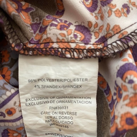 Takara Key Hole Back Beaded Collar Paisley Halter Top Sz S - Picture 8 of 8